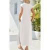 imageZeagoo Maxi Dresses for Women 2025 Summer Casual Sleeveless Floral Sundress Long Split Dresses with Pockets Beach VacationWhite thin