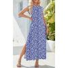 imageZeagoo Maxi Dresses for Women 2025 Summer Casual Sleeveless Floral Sundress Long Split Dresses with Pockets Beach VacationXh213