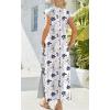 imageZeagoo Maxi Dresses for Women 2025 Summer Casual Sleeveless Floral Sundress Long Split Dresses with Pockets Beach VacationXh462