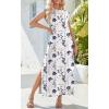 imageZeagoo Maxi Dresses for Women 2025 Summer Casual Sleeveless Floral Sundress Long Split Dresses with Pockets Beach VacationXh462