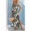 imageZeagoo Maxi Dresses for Women 2025 Summer Casual Sleeveless Floral Sundress Long Split Dresses with Pockets Beach VacationZw792