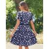 imageZeagoo Summer Tiered Mini Dress with Pockets Ruffle Sleeve VNeck Casual Dress A Line Boho Flowy Sundress 2025 VacationA02xh445