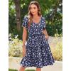 imageZeagoo Summer Tiered Mini Dress with Pockets Ruffle Sleeve VNeck Casual Dress A Line Boho Flowy Sundress 2025 VacationA02xh445