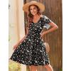 imageZeagoo Summer Tiered Mini Dress with Pockets Ruffle Sleeve VNeck Casual Dress A Line Boho Flowy Sundress 2025 VacationA03xh441