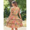 imageZeagoo Summer Tiered Mini Dress with Pockets Ruffle Sleeve VNeck Casual Dress A Line Boho Flowy Sundress 2025 VacationBf129