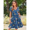 imageZeagoo Summer Tiered Mini Dress with Pockets Ruffle Sleeve VNeck Casual Dress A Line Boho Flowy Sundress 2025 VacationBf165