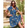 imageZeagoo Summer Tiered Mini Dress with Pockets Ruffle Sleeve VNeck Casual Dress A Line Boho Flowy Sundress 2025 VacationBf165