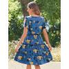 imageZeagoo Summer Tiered Mini Dress with Pockets Ruffle Sleeve VNeck Casual Dress A Line Boho Flowy Sundress 2025 VacationBf165