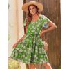 imageZeagoo Summer Tiered Mini Dress with Pockets Ruffle Sleeve VNeck Casual Dress A Line Boho Flowy Sundress 2025 VacationDh594
