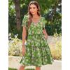 imageZeagoo Summer Tiered Mini Dress with Pockets Ruffle Sleeve VNeck Casual Dress A Line Boho Flowy Sundress 2025 VacationDh594