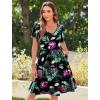 imageZeagoo Summer Tiered Mini Dress with Pockets Ruffle Sleeve VNeck Casual Dress A Line Boho Flowy Sundress 2025 VacationHp30