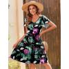 imageZeagoo Summer Tiered Mini Dress with Pockets Ruffle Sleeve VNeck Casual Dress A Line Boho Flowy Sundress 2025 VacationHp30
