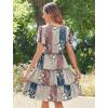 imageZeagoo Summer Tiered Mini Dress with Pockets Ruffle Sleeve VNeck Casual Dress A Line Boho Flowy Sundress 2025 VacationMz775