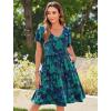 imageZeagoo Summer Tiered Mini Dress with Pockets Ruffle Sleeve VNeck Casual Dress A Line Boho Flowy Sundress 2025 VacationSf114
