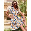 imageZeagoo Summer Tiered Mini Dress with Pockets Ruffle Sleeve VNeck Casual Dress A Line Boho Flowy Sundress 2025 VacationSf99