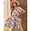 imageZeagoo Summer Tiered Mini Dress with Pockets Ruffle Sleeve VNeck Casual Dress A Line Boho Flowy Sundress 2025 VacationSf99