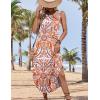 imageZeagoo Women Floral Summer Casual Beach Printed Tank Dress with Pockets Pleated Front Long DressBoho Print
