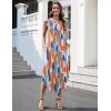 imageZeagoo Women Floral Summer Casual Beach Printed Tank Dress with Pockets Pleated Front Long DressColorful Print