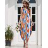 imageZeagoo Women Floral Summer Casual Beach Printed Tank Dress with Pockets Pleated Front Long DressColorful Print