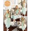 imageZeagoo Women Floral Summer Casual Beach Printed Tank Dress with Pockets Pleated Front Long DressMint Green Print