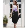imageZeagoo Women Floral Summer Casual Beach Printed Tank Dress with Pockets Pleated Front Long DressWhitepurple Print
