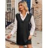 imageZeagoo Womens Oversized Fall Sweater Vest Dress Winter Casual V Neck Sleeveless Loose Knit Pullover Sweater 2025Black