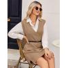 imageZeagoo Womens Oversized Fall Sweater Vest Dress Winter Casual V Neck Sleeveless Loose Knit Pullover Sweater 2025Brown