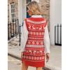 imageZeagoo Womens Oversized Fall Sweater Vest Dress Winter Casual V Neck Sleeveless Loose Knit Pullover Sweater 2025Christmas Red