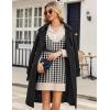 imageZeagoo Womens Oversized Fall Sweater Vest Dress Winter Casual V Neck Sleeveless Loose Knit Pullover Sweater 2025Houndstooth Plaid Black