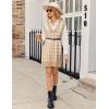 imageZeagoo Womens Oversized Fall Sweater Vest Dress Winter Casual V Neck Sleeveless Loose Knit Pullover Sweater 2025Houndstooth Plaid Khaki