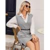imageZeagoo Womens Oversized Fall Sweater Vest Dress Winter Casual V Neck Sleeveless Loose Knit Pullover Sweater 2025Light Grey