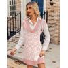 imageZeagoo Womens Oversized Fall Sweater Vest Dress Winter Casual V Neck Sleeveless Loose Knit Pullover Sweater 2025Pink Love