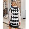 imageZeagoo Womens Oversized Fall Sweater Vest Dress Winter Casual V Neck Sleeveless Loose Knit Pullover Sweater 2025Plaid