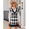 imageZeagoo Womens Oversized Fall Sweater Vest Dress Winter Casual V Neck Sleeveless Loose Knit Pullover Sweater 2025Plaid