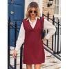 imageZeagoo Womens Oversized Fall Sweater Vest Dress Winter Casual V Neck Sleeveless Loose Knit Pullover Sweater 2025Wine Red