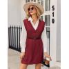 imageZeagoo Womens Oversized Fall Sweater Vest Dress Winter Casual V Neck Sleeveless Loose Knit Pullover Sweater 2025Wine Red