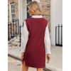 imageZeagoo Womens Oversized Fall Sweater Vest Dress Winter Casual V Neck Sleeveless Loose Knit Pullover Sweater 2025Wine Red