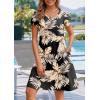 imageZeagoo Womens Summer ALine Dress with Pockets Mini Short Sleeve Dresses Flowy Beach Swing Dress 2025 Vacation TravelA01zw29