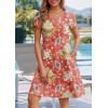 imageZeagoo Womens Summer ALine Dress with Pockets Mini Short Sleeve Dresses Flowy Beach Swing Dress 2025 Vacation TravelA02mz756