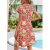 imageZeagoo Womens Summer ALine Dress with Pockets Mini Short Sleeve Dresses Flowy Beach Swing Dress 2025 Vacation TravelA02mz756