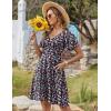 imageZeagoo Womens Summer Dress Casual Swing Floral Ruffle Short Sleeve Sundresses Beach Mini Aline Shift Dress 2025 with Pockets02 Red Floral