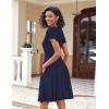 imageZeagoo Womens Summer Dress Casual Swing Floral Ruffle Short Sleeve Sundresses Beach Mini Aline Shift Dress 2025 with PocketsNavy