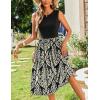 imageZeagoo Womens Summer Tank Midi Dress with Pockets Floral Sleeveless ALine Casual Loose TShirt Dresses Beach Sundress 202502black Floral