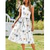 imageZeagoo Womens Summer Tank Midi Dress with Pockets Floral Sleeveless ALine Casual Loose TShirt Dresses Beach Sundress 202502white Floral