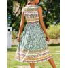 imageZeagoo Womens Summer Tank Midi Dress with Pockets Floral Sleeveless ALine Casual Loose TShirt Dresses Beach Sundress 2025Blue Yellow Ethnic Print