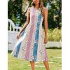 imageZeagoo Womens Summer Tank Midi Dress with Pockets Floral Sleeveless ALine Casual Loose TShirt Dresses Beach Sundress 2025Colorful Print