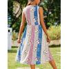 imageZeagoo Womens Summer Tank Midi Dress with Pockets Floral Sleeveless ALine Casual Loose TShirt Dresses Beach Sundress 2025Colorful Print