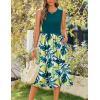 imageZeagoo Womens Summer Tank Midi Dress with Pockets Floral Sleeveless ALine Casual Loose TShirt Dresses Beach Sundress 2025Green Floral2 s