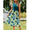 imageZeagoo Womens Summer Tank Midi Dress with Pockets Floral Sleeveless ALine Casual Loose TShirt Dresses Beach Sundress 2025Green Floral2 s