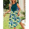 imageZeagoo Womens Summer Tank Midi Dress with Pockets Floral Sleeveless ALine Casual Loose TShirt Dresses Beach Sundress 2025Green Floral2 s